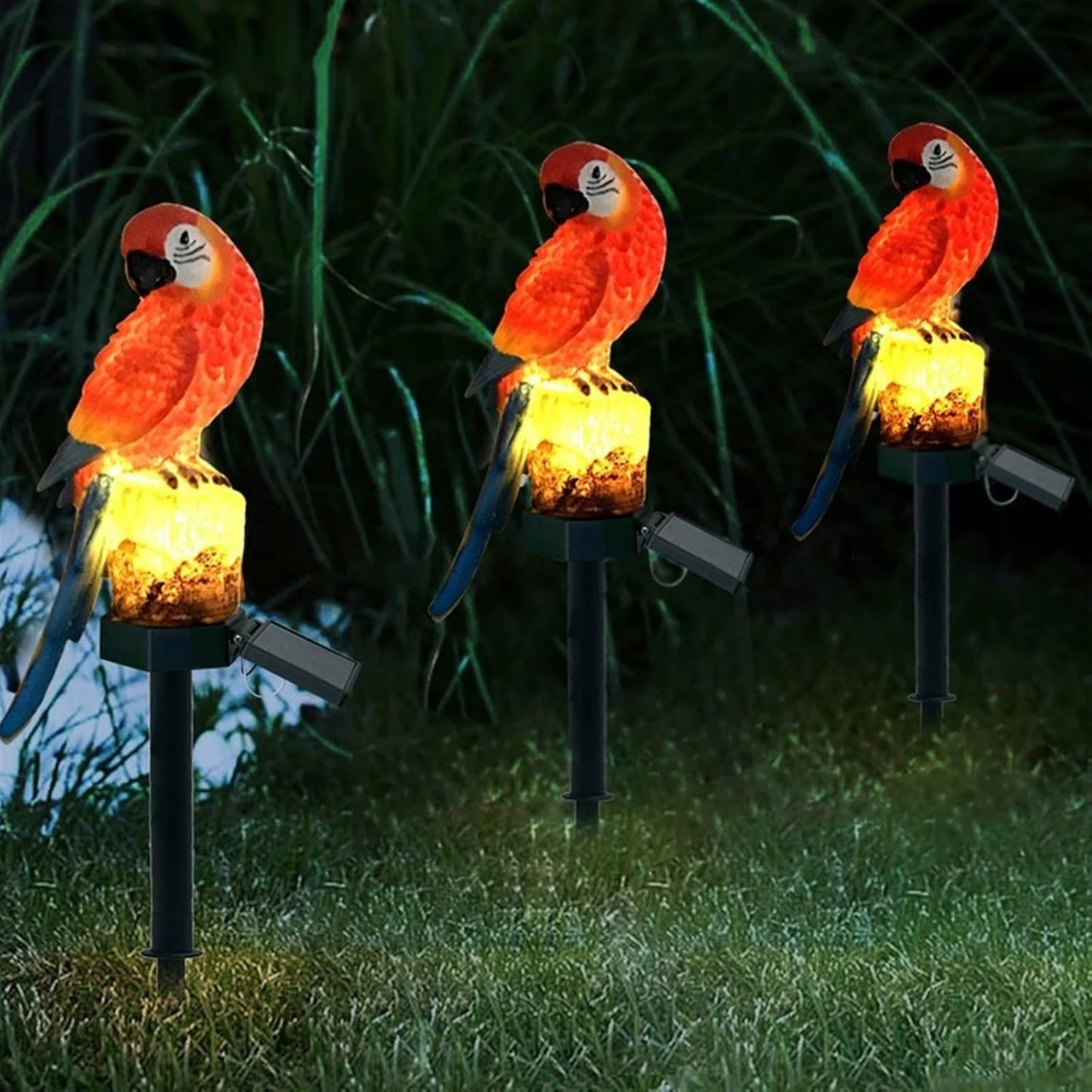 Lampe Exterieur LED - LEDGardenStick™ - Perroquet Rouge - Mon Jardin Lumineux