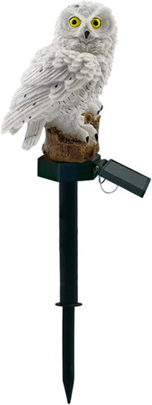 Lampe Exterieur LED - LEDGardenStick™ - Hibou Blanc - Mon Jardin Lumineux