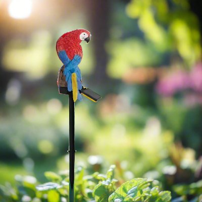 Lampe Exterieur LED - LEDGardenStick™ - Perroquet Rouge - Mon Jardin Lumineux